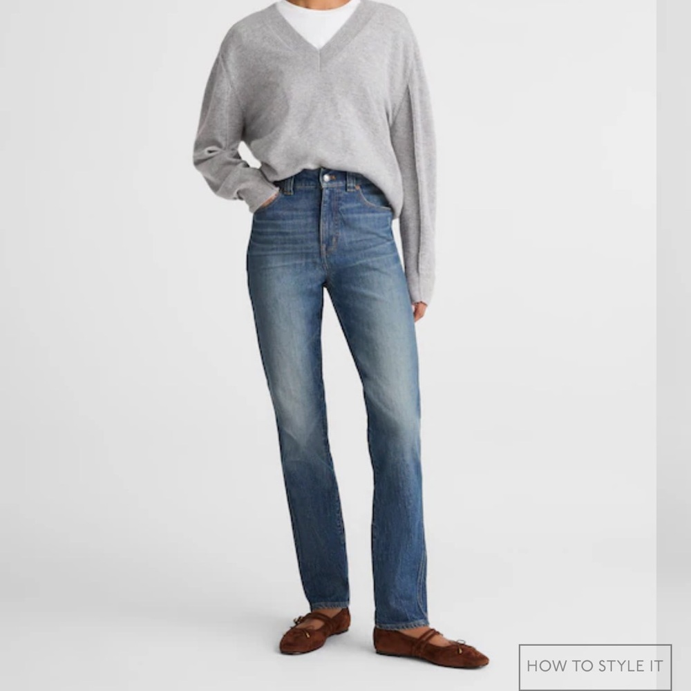 Madewell Blue Straight Leg Jeans